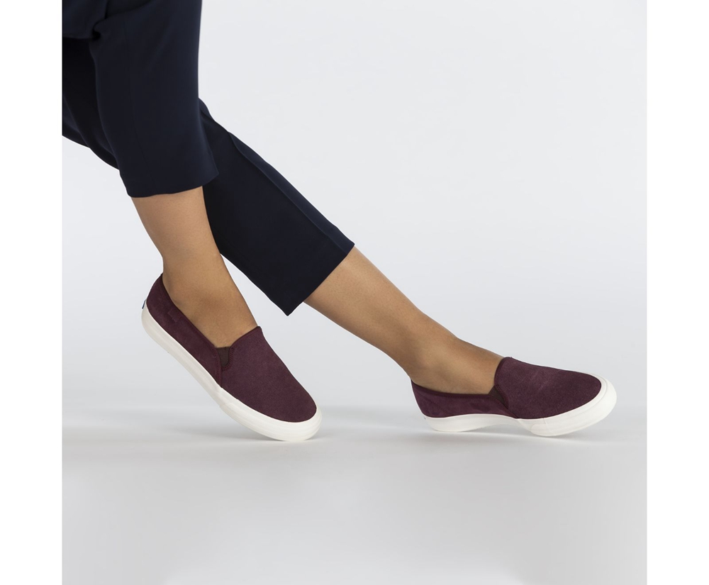 Keds Slip Ons Damen Lila - Double Decker Suede - ZMC-278605